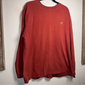 Timberland XXL Long Sleeve Graphic Tee Red Back Logo